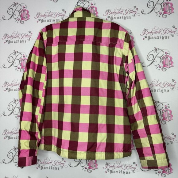 Firefly coat winter ski snowboard plaid green pink warm outdoor snow waterproof - Picture 3 of 6